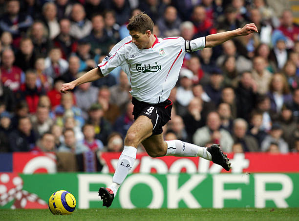 2005/06 Liverpool #8 GERRARD Away Jersey (XL)