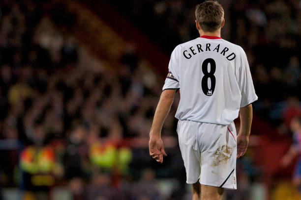 2005/06 Liverpool #8 GERRARD Away Jersey (XL)