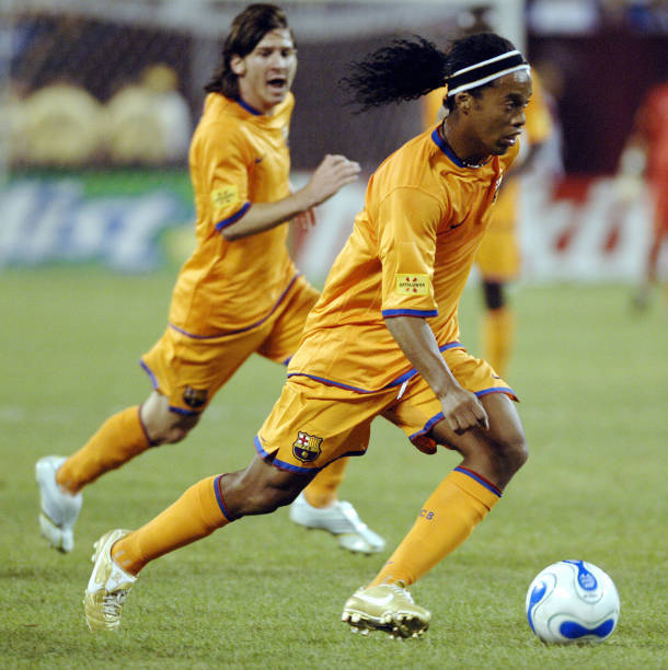 2006/07 Barcelona #19 MESSI Away Jersey (XL)