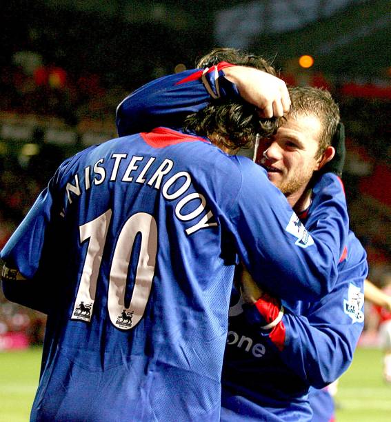 2005/06 Man Utd #10 V.NISTELROOY Away Jersey (2XL) L/S