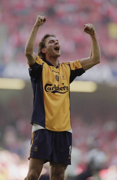 2000/02 Liverpool #15 BERGER Away Jersey (L)