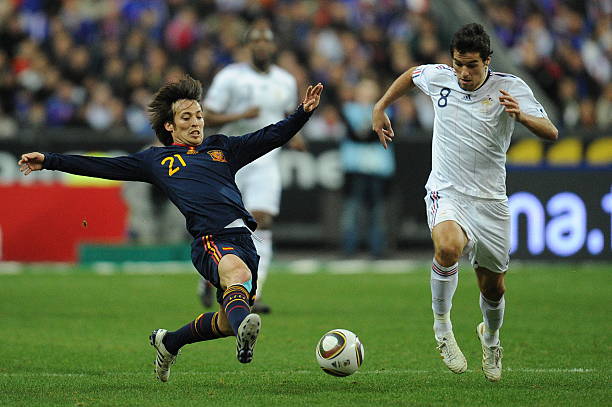 2010 Spain #21 SILVA Away Jersey (S)