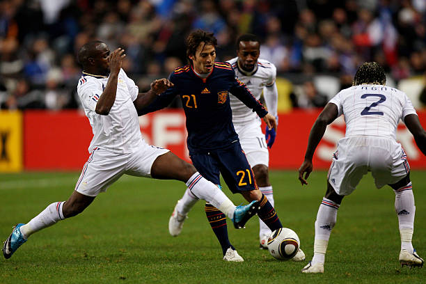 2010 Spain #21 SILVA Away Jersey (S)