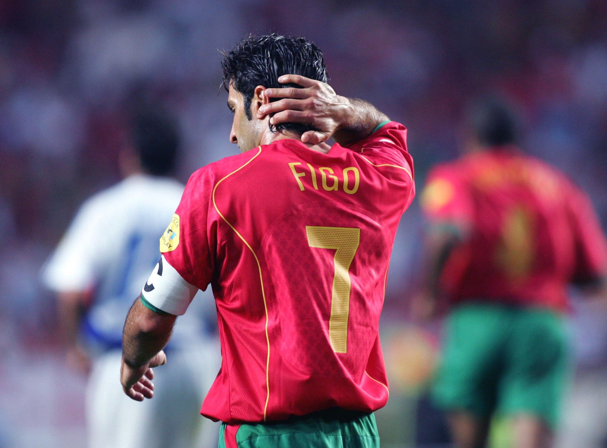 2004 Portugal #7 FIGO Home Jersey Nike Total 90 Boxset (L