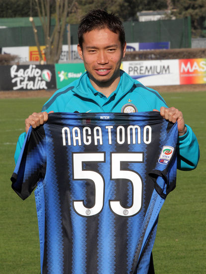 2010/11 Inter Milan #55 NAGATOMO Home Jersey (M)
