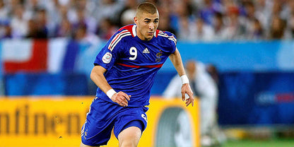 2007/08 France #9 BENZEMA Home Jersey (M)