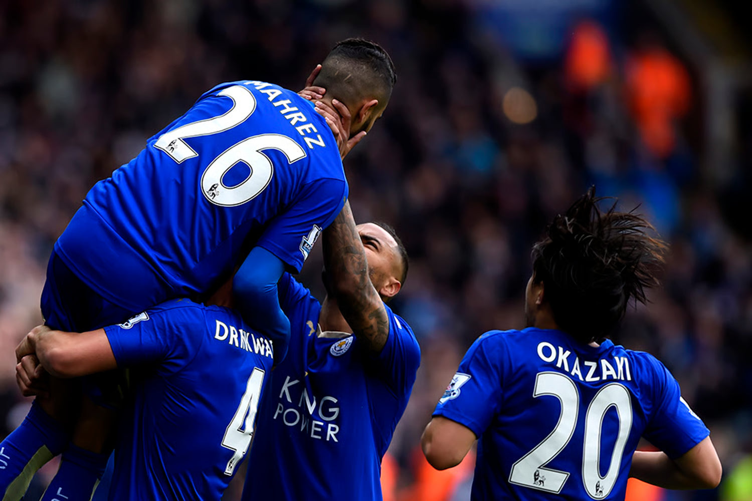 2015/16 Leicester City #26 MAHREZ Home Jersey (M)