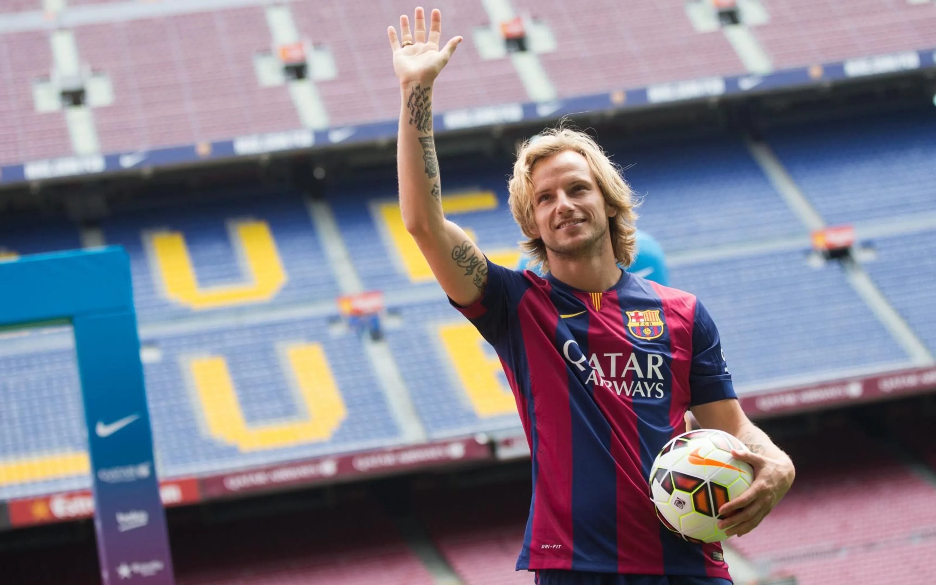 2014/15 Barcelona #4 I. RAKITIC Home Jersey (XL)