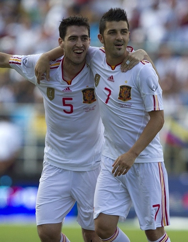 2011 Spain #7 DAVID VILLA Away Jersey (XL)