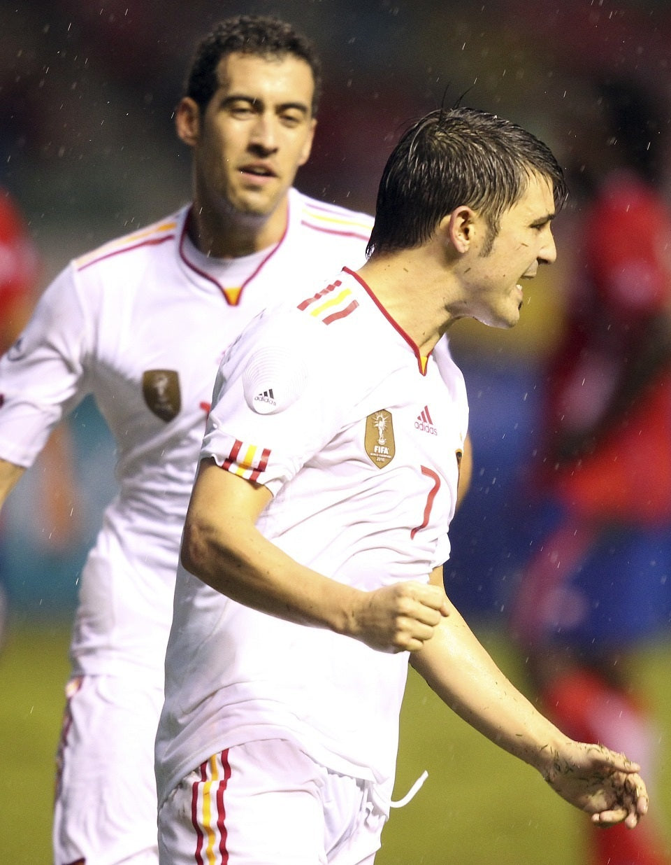 2011 Spain #7 DAVID VILLA Away Jersey (XL)