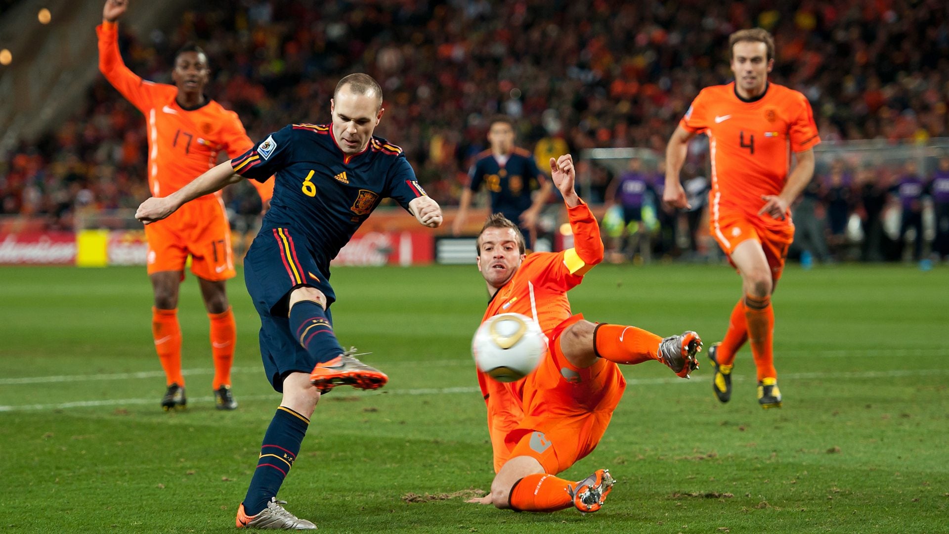 2010 Spain #6 A.INIESTA Away Jersey (XL)