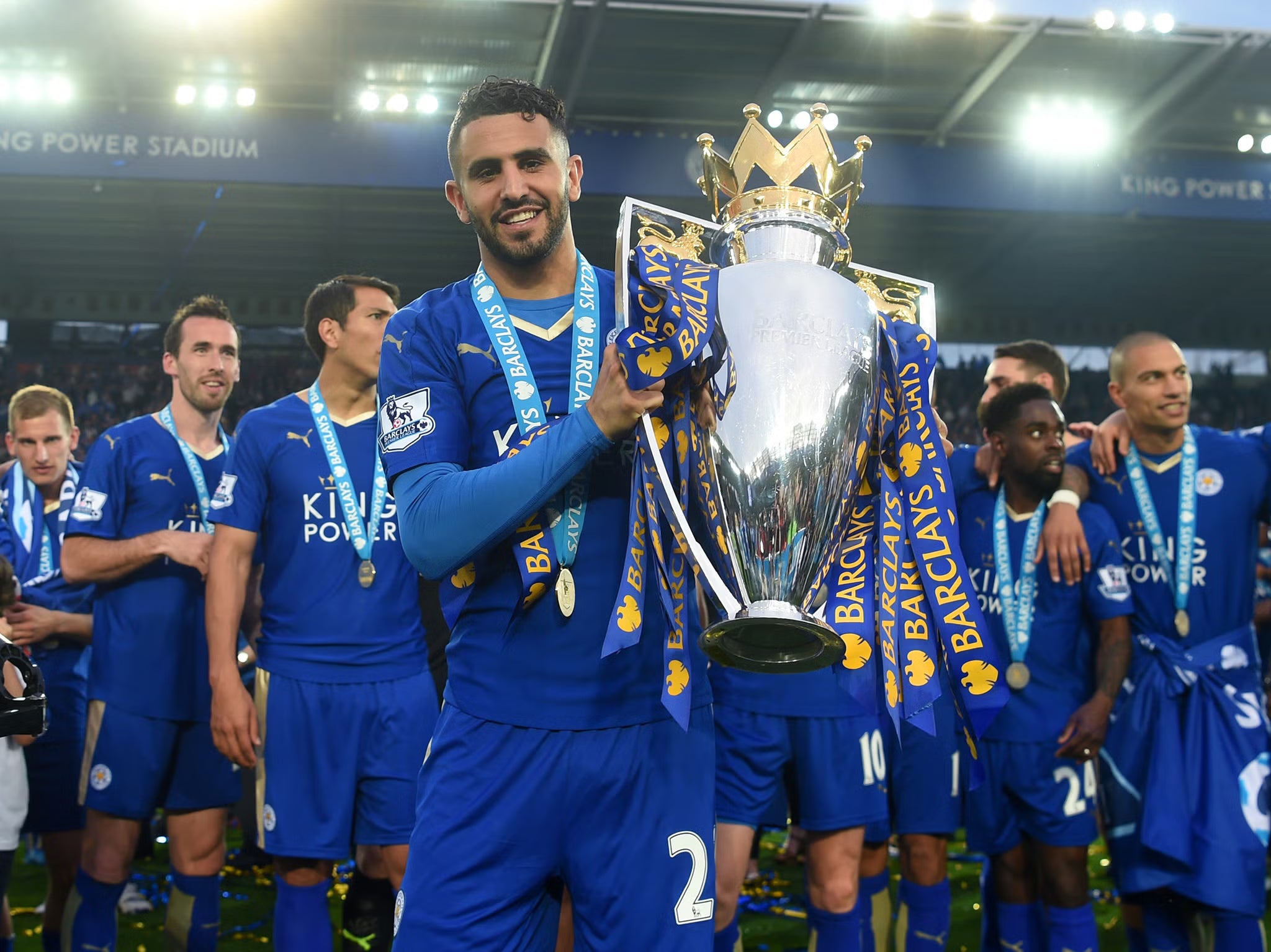 2015/16 Leicester City #26 MAHREZ Home Jersey (M)