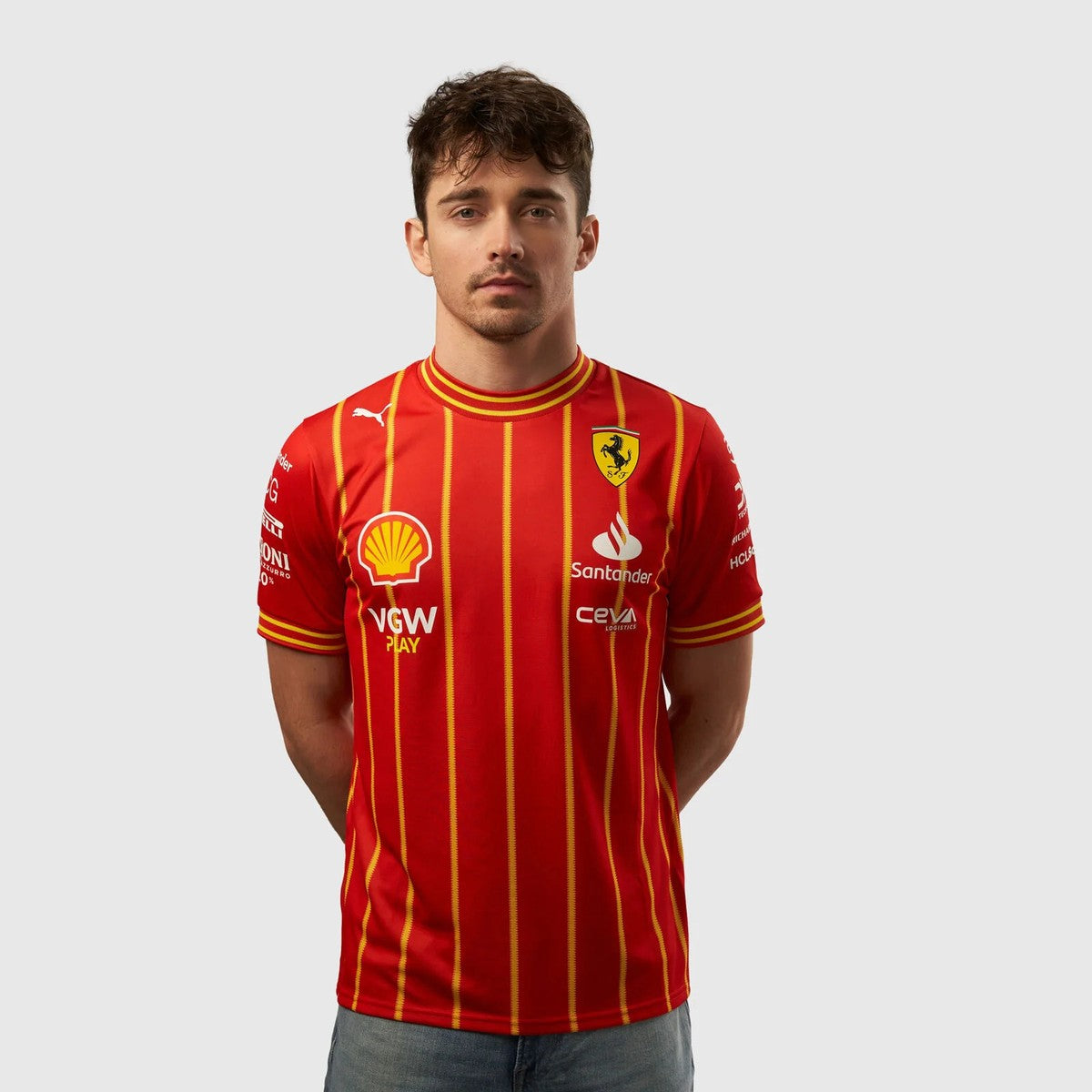 PUMA x Scuderia Ferrari #16 LECLERC Soccer Jersey (L)