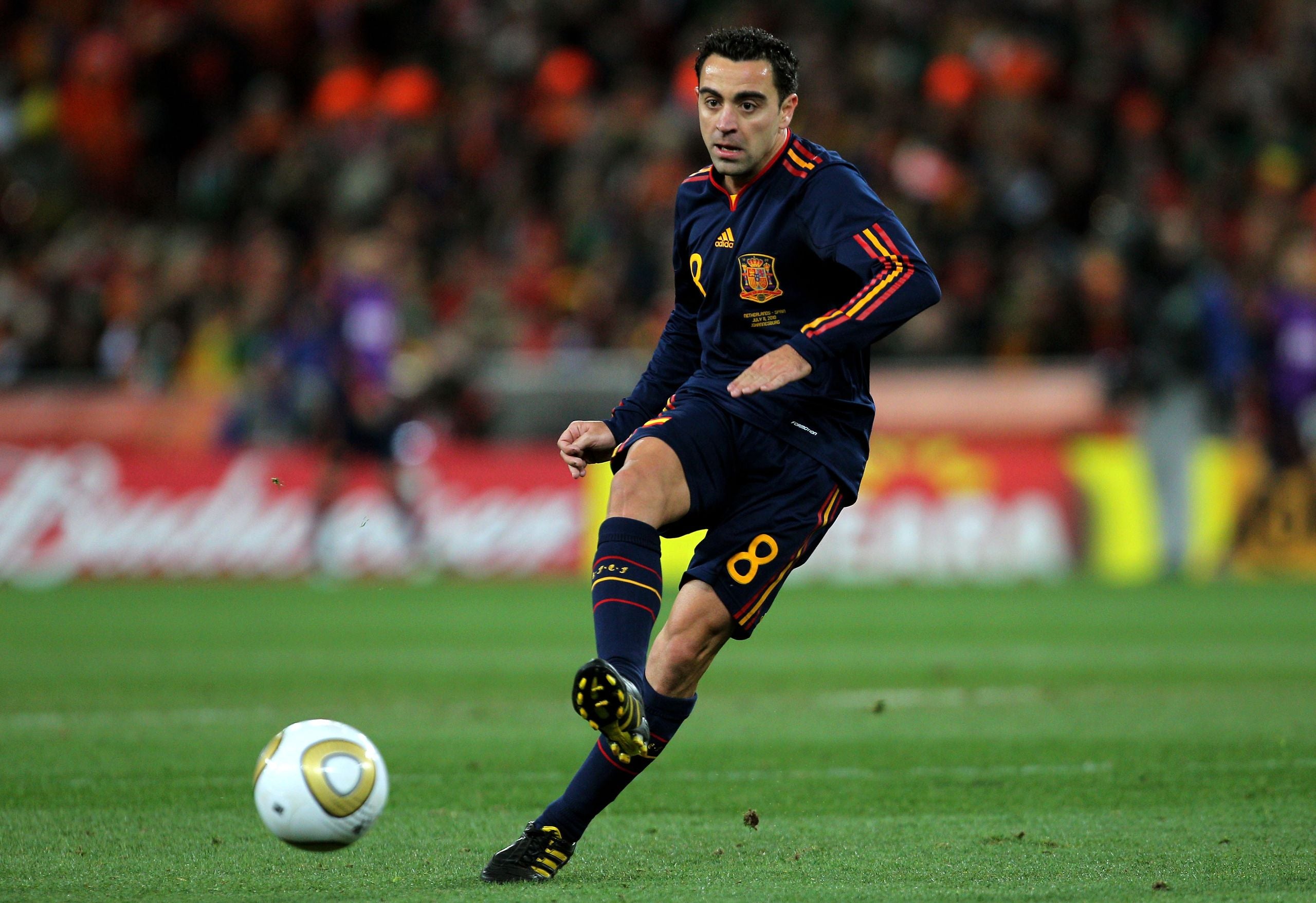 2010 Spain #8 XAVI Away Jersey (L)