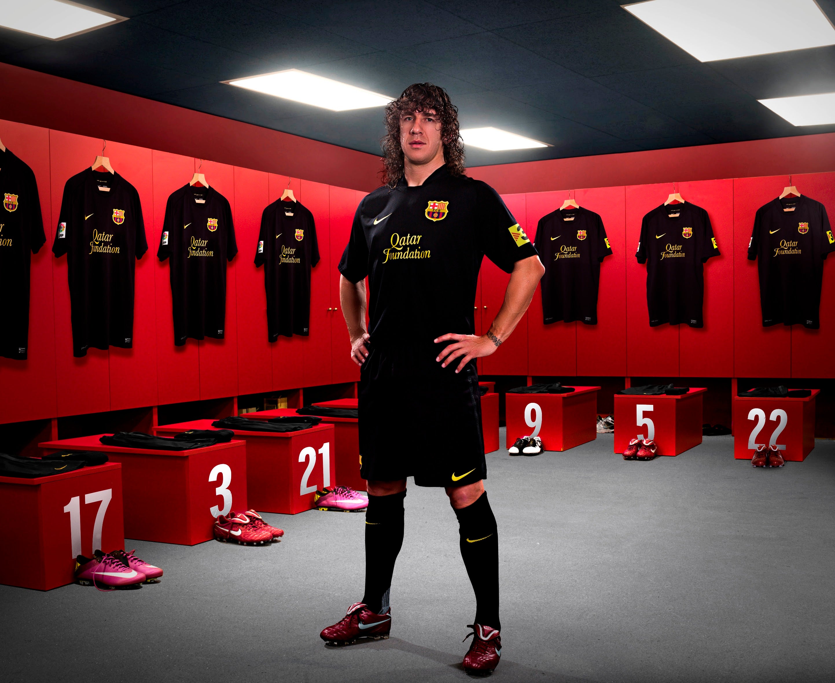 2011/12 Barcelona #5 Puyol Away Jersey (S)