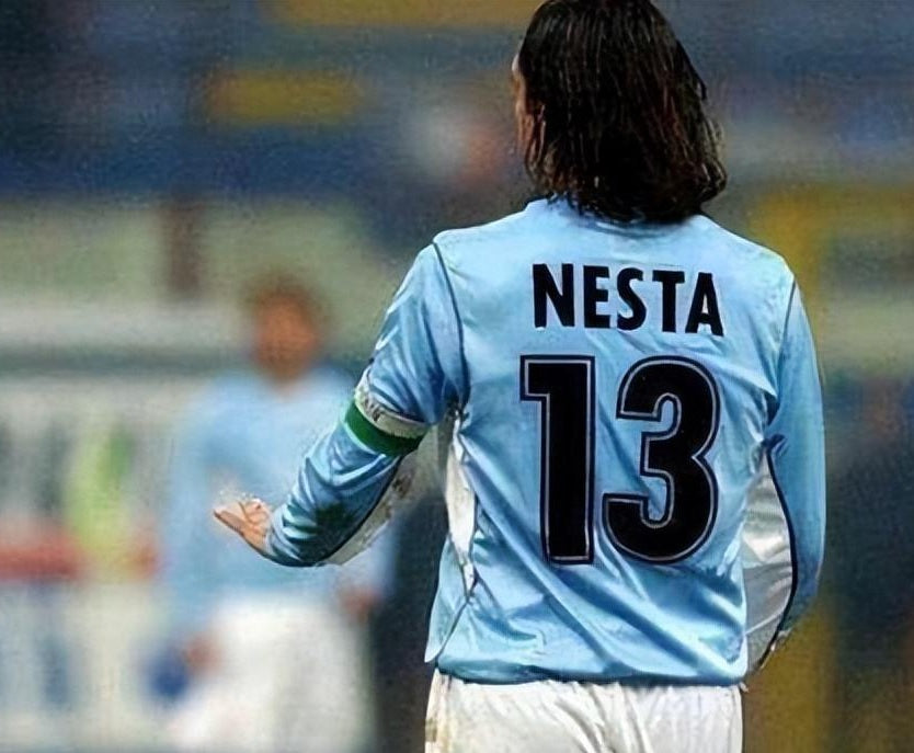 2001/02 Lazio #13 NESTA Home Jersey (M)