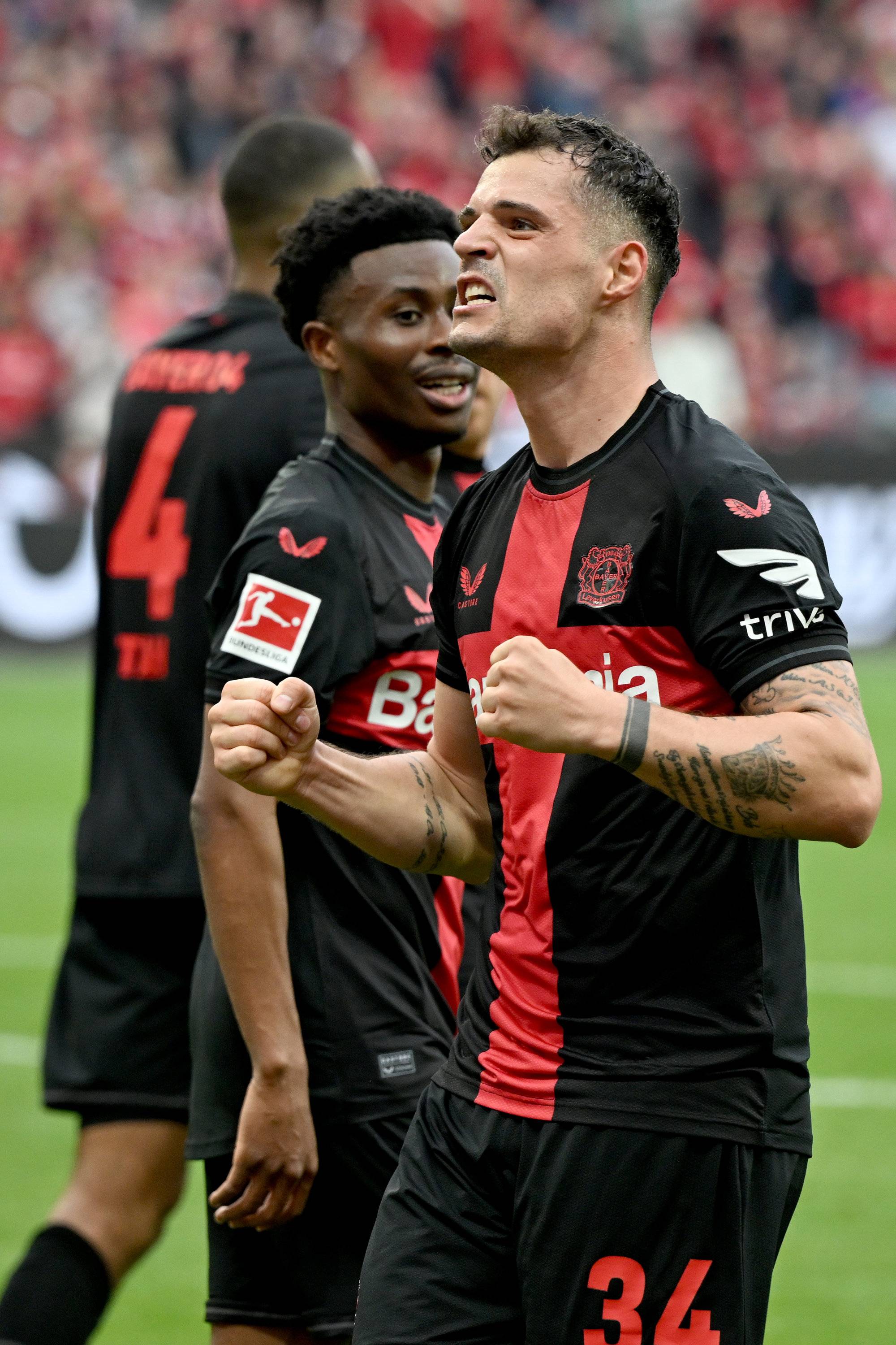2023/24 Bayer Leverkusen #34 XHAKA Home Jersey (S)